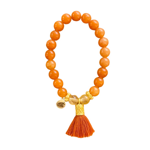 High Frequency Sacred Chakra Wrist Bracelets with Orange Aventurine and Citrine