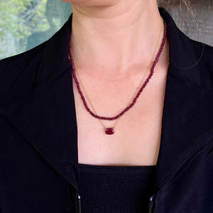 Astrological Gem Ruby 14K Necklace