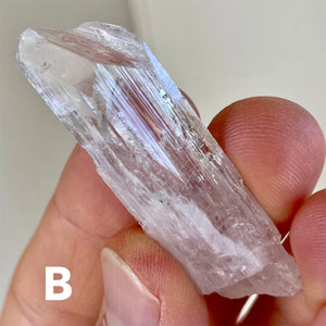 High Frequency Danburite Crystal Necklace in 14k Yellow Gold for Joy and Angelic Connection