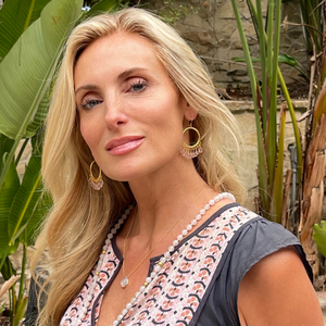 Rose Quartz Chandelier Hoop Earrings