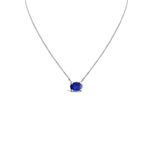 Astrological Gem Blue Sapphire 1ct 14K Necklace