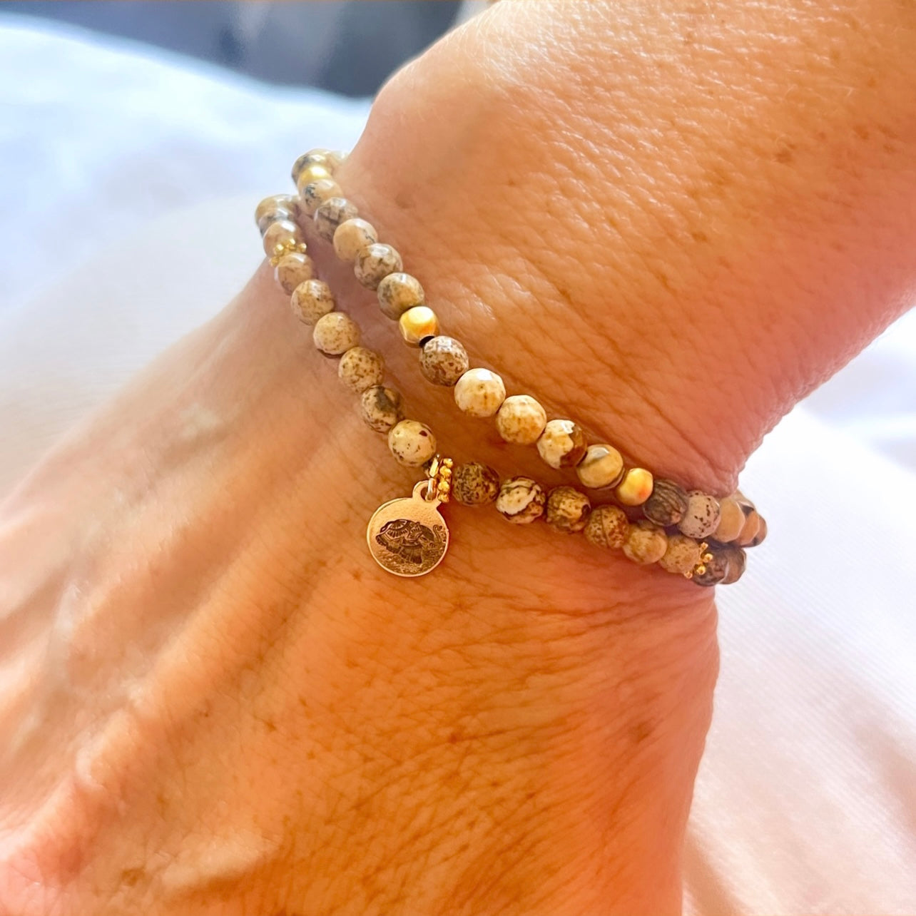 Picture Jasper Mini Stretch Bracelet