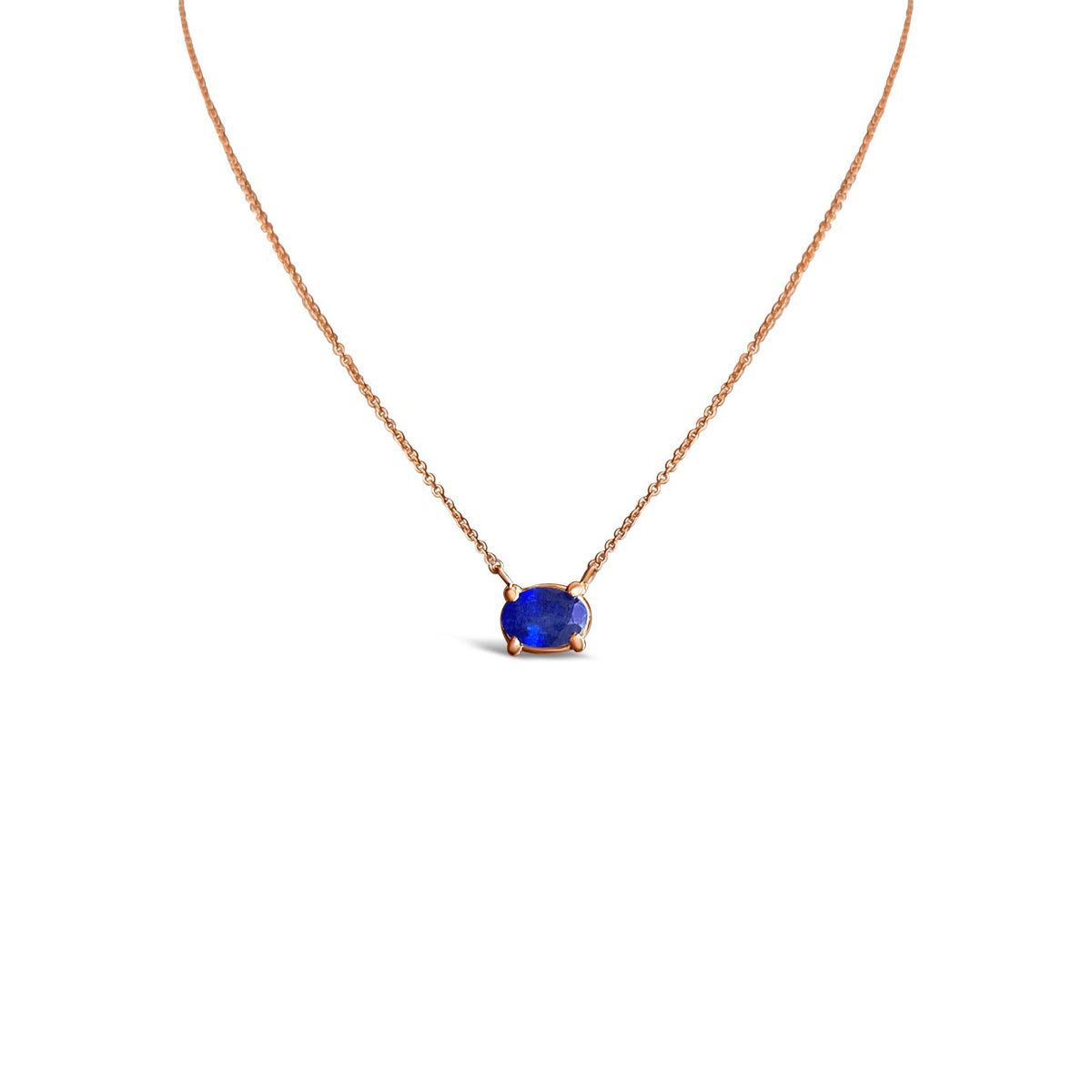 Astrological Blue Sapphire Pendant — 14k Yellow Gold