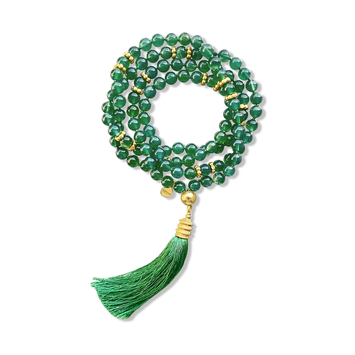 Green Onyx Mala for Heart Chakra Healing and Emotional Balance