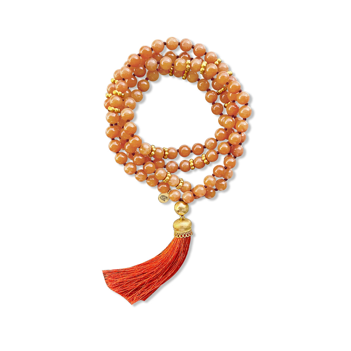 Chakra Sacral Mala Prayer Bead Necklace 108