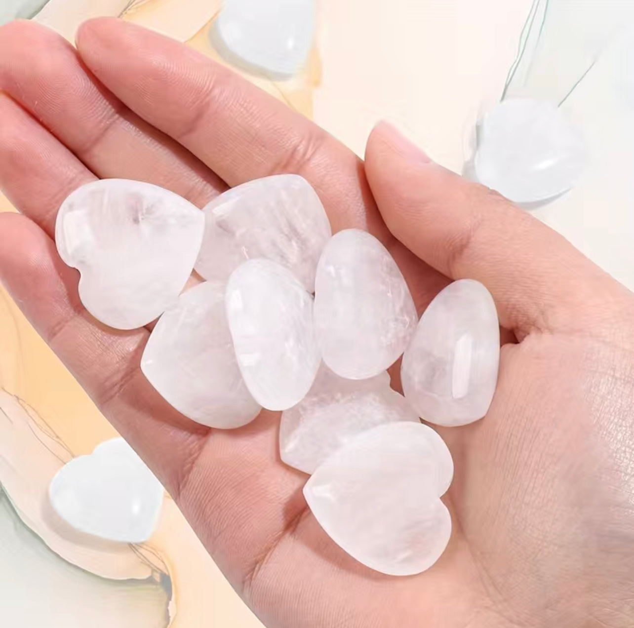 Clear Quartz Manifest Heart Pocket Crystal