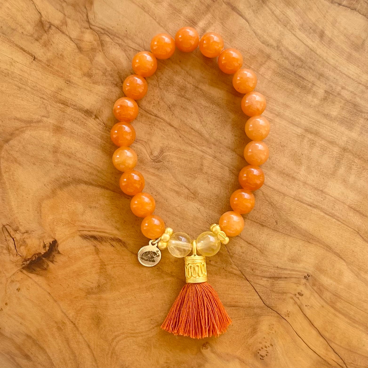 High Frequency Sacred Chakra Wrist Bracelets with Orange Aventurine and Citrine
