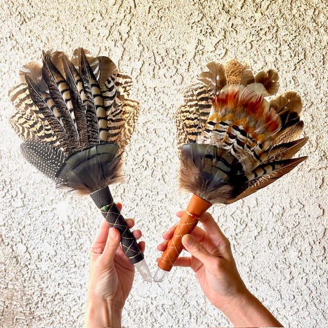 Sacred Feather Fan for Prayer & Cleansing