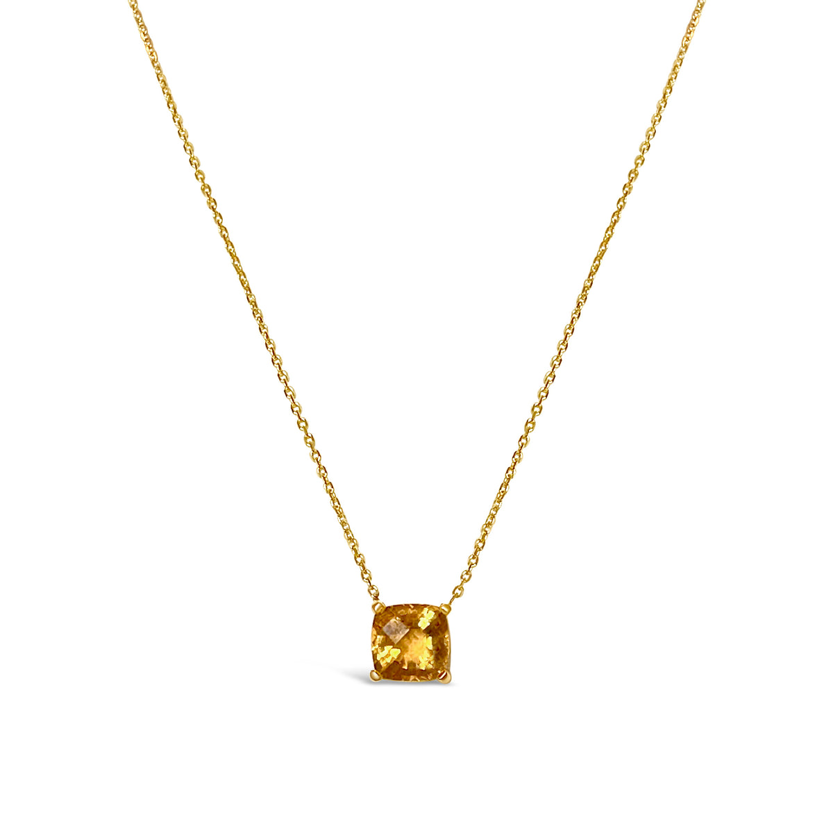Astrological Citrine Pendant for Jupiter in 14k Gold for Prosperity and Spiritual Growth