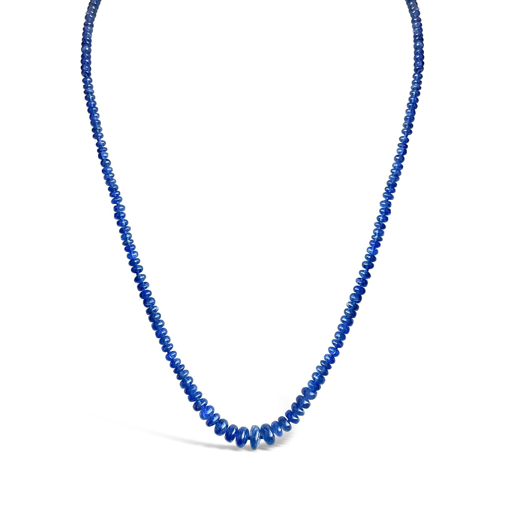Astrological Gem Blue Sapphire Beaded Necklace for Saturn