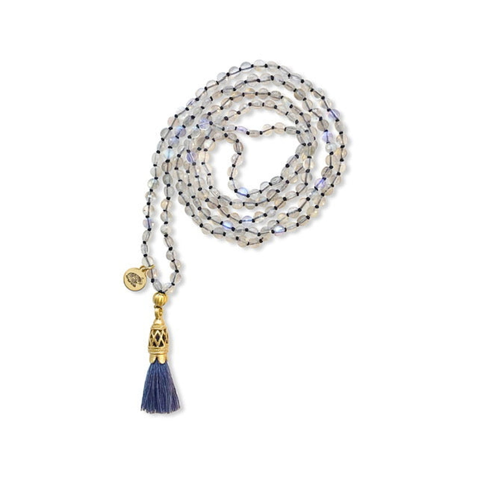Labradorite Mala Prayer Bead Necklace