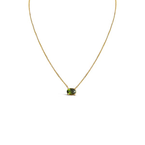 Moldavite Tektite Crystal Gem Healing 14k Necklace