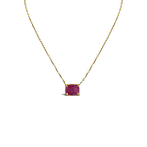 Astrological Gem Ruby 14K Necklace