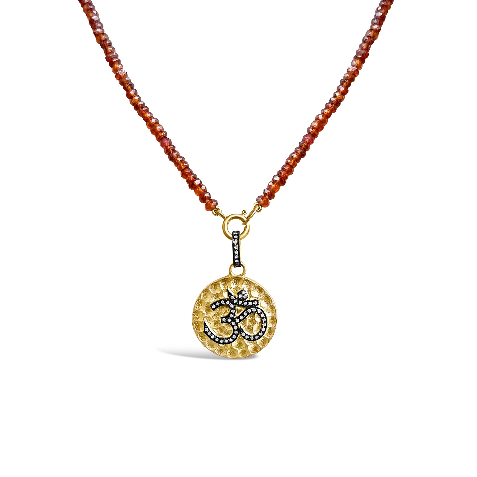 Om Amulet Pendant Diamond Pavé